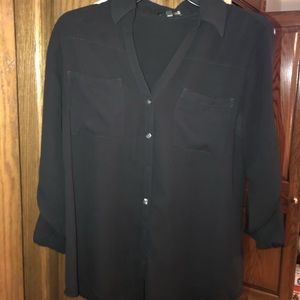 Black portofino button down shirt